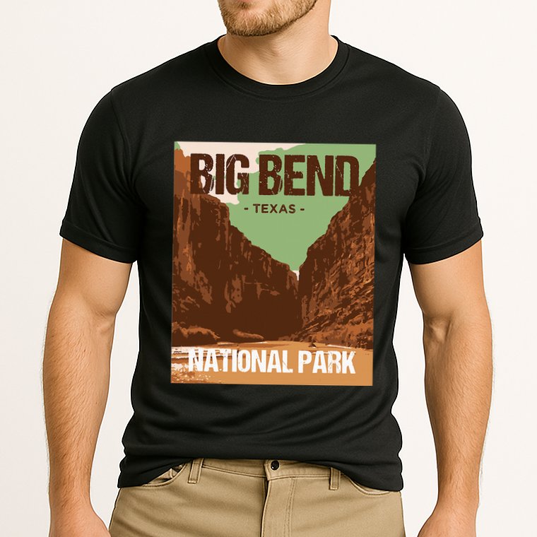 Big Bend National Park Texas Poster Design Cooling Performance Crew T-Shirt
