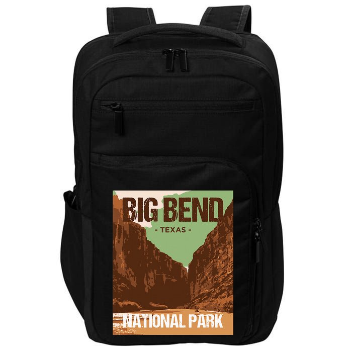 Big Bend National Park Texas Poster Design Impact Tech Backpack