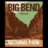 Big Bend National Park Texas Poster Design Impact Tech Backpack