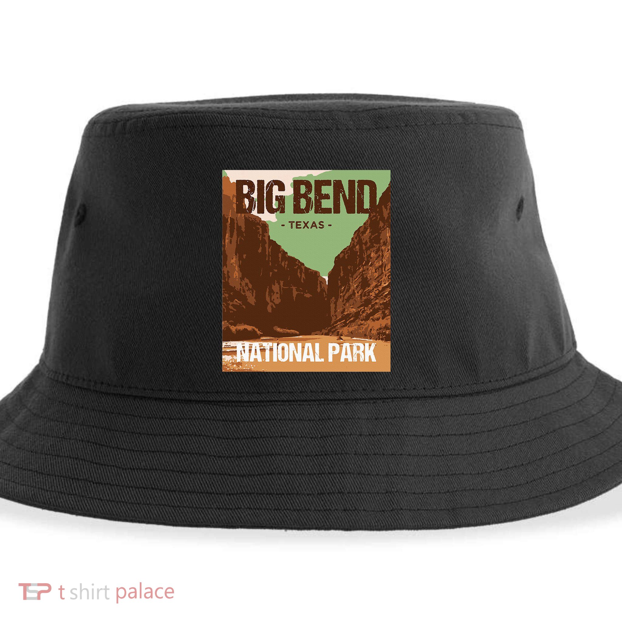 Big Bend National Park Texas Poster Design Sustainable Bucket Hat