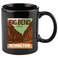 Big Bend National Park Texas Poster Design 11oz C Handle Ceramic Mug