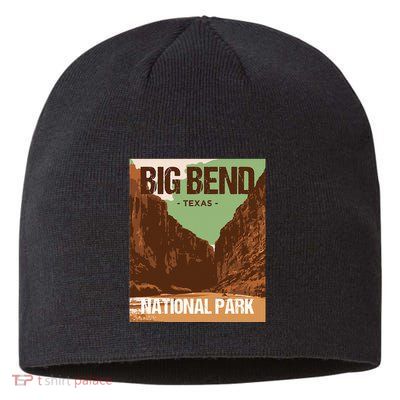 Big Bend National Park Texas Poster Design Sustainable Beanie