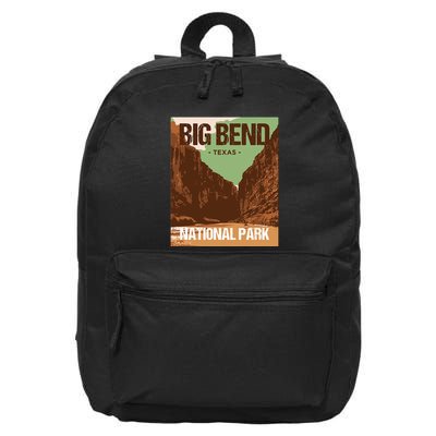 Big Bend National Park Texas Poster Design 16 in Basic Backpack