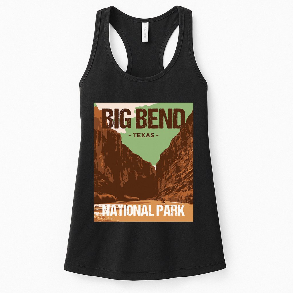 Big Bend National Park Texas Poster Design Womens Tank Top