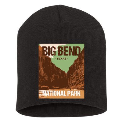 Big Bend National Park Texas Poster Design Short Acrylic Beanie