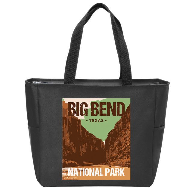 Big Bend National Park Texas Poster Design Zip Tote Bag
