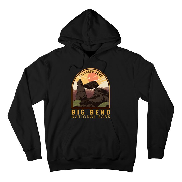 Big Bend National Park Balanced Rock Vintage Emblem Hoodie