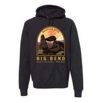 Big Bend National Park Balanced Rock Vintage Emblem Premium Hoodie