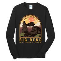 Big Bend National Park Balanced Rock Vintage Emblem Tall Long Sleeve T-Shirt