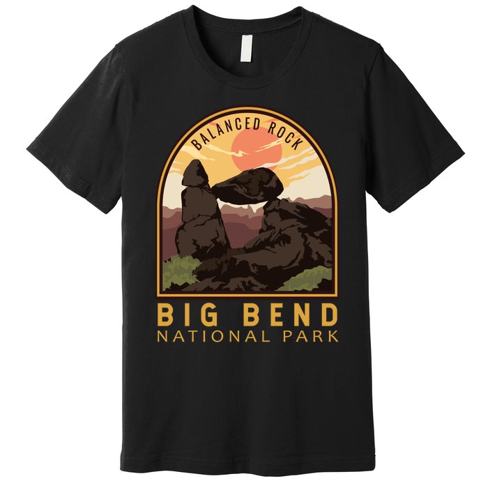 Big Bend National Park Balanced Rock Vintage Emblem Premium T-Shirt