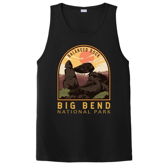 Big Bend National Park Balanced Rock Vintage Emblem PosiCharge Competitor Tank