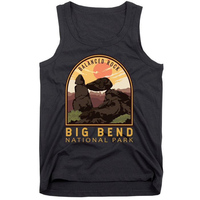 Big Bend National Park Balanced Rock Vintage Emblem Tank Top