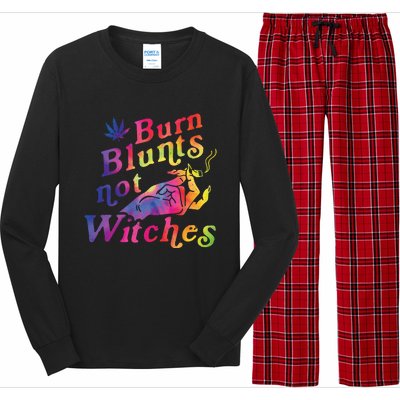 Burn Blunts Not Witches Weed Funny Gift Long Sleeve Pajama Set