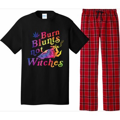 Burn Blunts Not Witches Weed Funny Gift Pajama Set