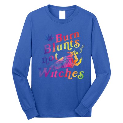 Burn Blunts Not Witches Weed Funny Gift Long Sleeve Shirt