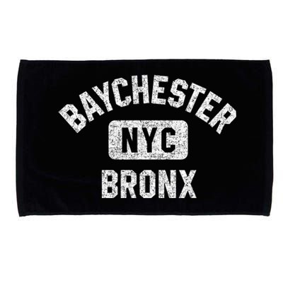 Baychester Bronx Nyc Gym Style Distressed White Print Meaningful Gift Microfiber Hand Towel