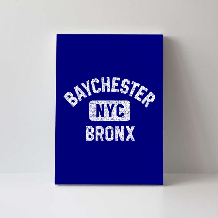 Baychester Bronx Nyc Gym Style Distressed White Print Meaningful Gift Canvas