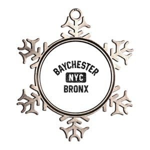 Baychester Bronx Nyc Gym Style Distressed White Print Meaningful Gift Metallic Star Ornament