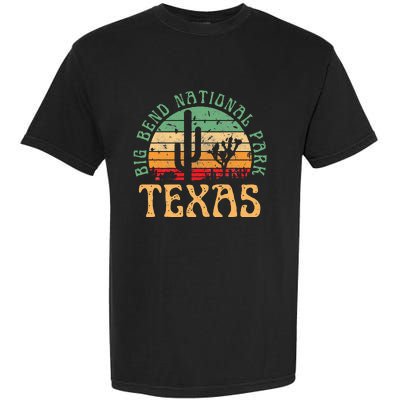 Big Bend National Park Texas Desert Hiking Retro Sunset Garment-Dyed Heavyweight T-Shirt