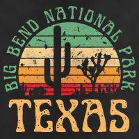 Big Bend National Park Texas Desert Hiking Retro Sunset 7 Panel Mesh Trucker Snapback Hat