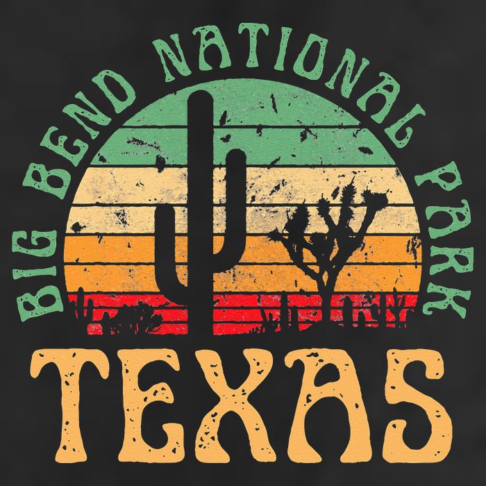 Big Bend National Park Texas Desert Hiking Retro Sunset 7 Panel Mesh Trucker Snapback Hat