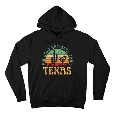 Big Bend National Park Texas Desert Hiking Retro Sunset Hoodie