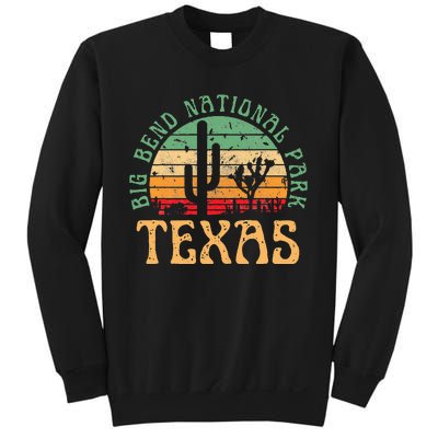 Big Bend National Park Texas Desert Hiking Retro Sunset Sweatshirt