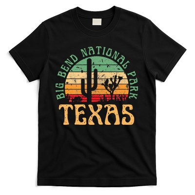 Big Bend National Park Texas Desert Hiking Retro Sunset T-Shirt