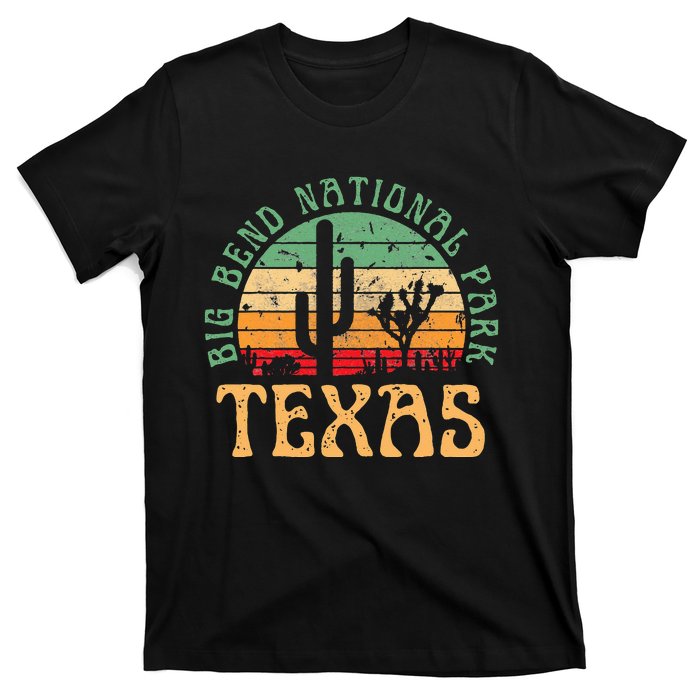 Big Bend National Park Texas Desert Hiking Retro Sunset T-Shirt