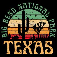 Big Bend National Park Texas Desert Hiking Retro Sunset Impact Tech Backpack