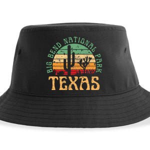 Big Bend National Park Texas Desert Hiking Retro Sunset Sustainable Bucket Hat