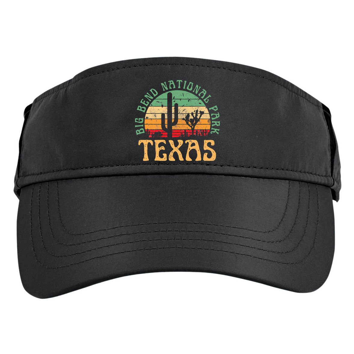 Big Bend National Park Texas Desert Hiking Retro Sunset Adult Drive Performance Visor