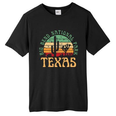 Big Bend National Park Texas Desert Hiking Retro Sunset Tall Fusion ChromaSoft Performance T-Shirt