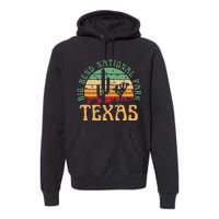 Big Bend National Park Texas Desert Hiking Retro Sunset Premium Hoodie