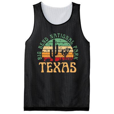 Big Bend National Park Texas Desert Hiking Retro Sunset Mesh Reversible Basketball Jersey Tank