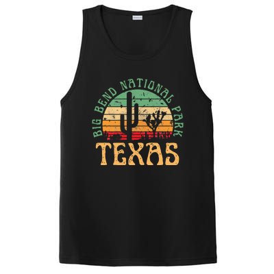 Big Bend National Park Texas Desert Hiking Retro Sunset PosiCharge Competitor Tank