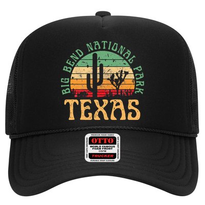 Big Bend National Park Texas Desert Hiking Retro Sunset Trucker Hat