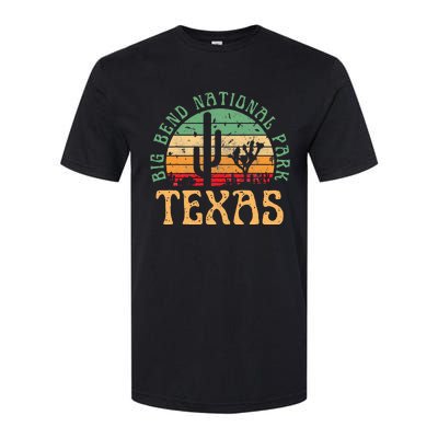 Big Bend National Park Texas Desert Hiking Retro Sunset Softstyle CVC T-Shirt