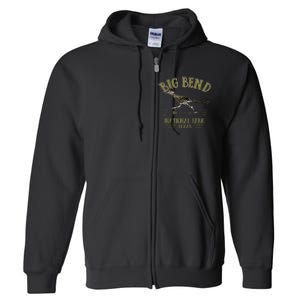 Big Bend National Park Roadrunner Np Texas Tourist Souvenir Full Zip Hoodie