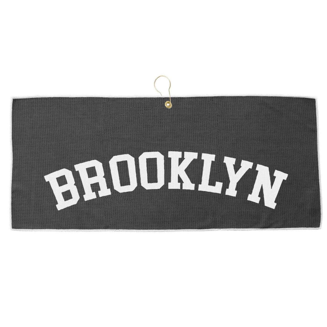 Brooklyn Borough New York College Letters Large Microfiber Waffle Golf Towel