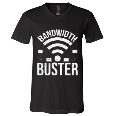 Bandwidth Buster Network Admin V-Neck T-Shirt