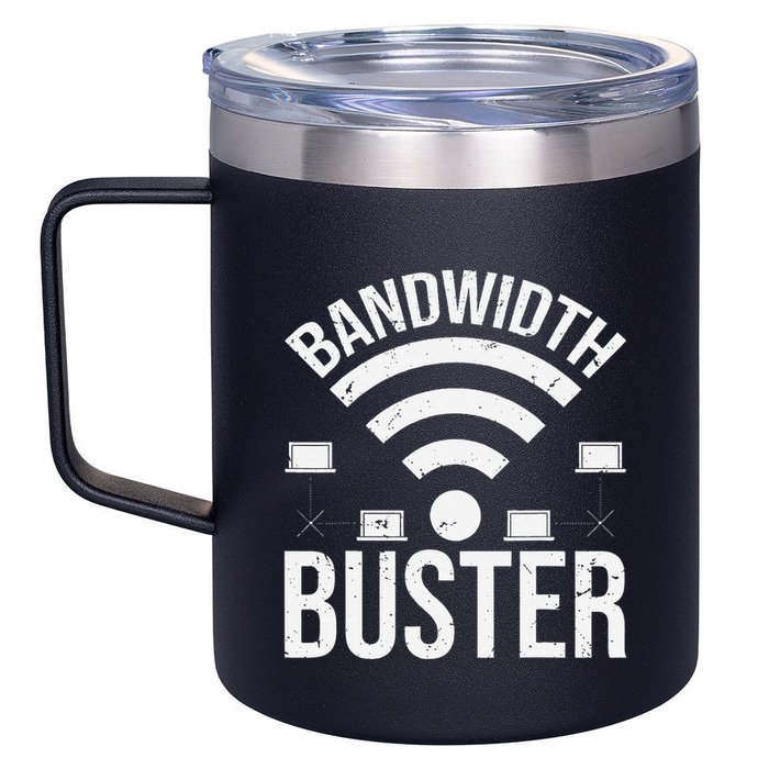 Bandwidth Buster Network Admin 12oz Stainless Steel Coffee Mug