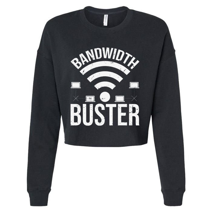 Bandwidth Buster Network Admin Cropped Pullover Crew