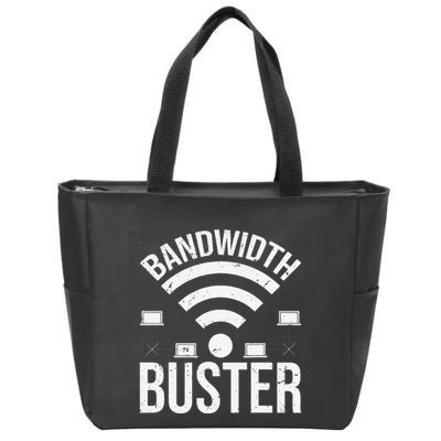 Bandwidth Buster Network Admin Zip Tote Bag