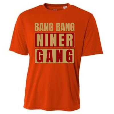 Bang Bang Niner Gang Football San Francisco Sports Cooling Performance Crew T-Shirt