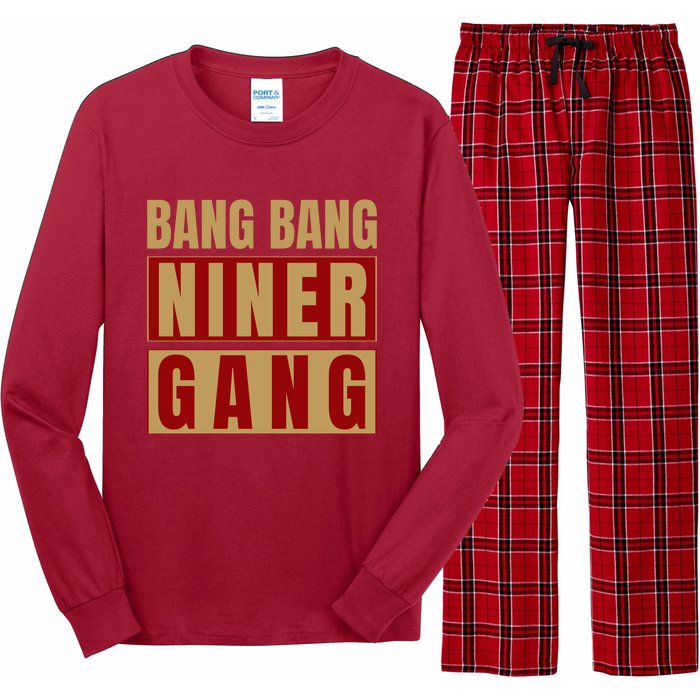 Bang Bang Niner Gang Football San Francisco Sports Long Sleeve Pajama Set