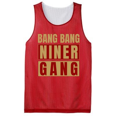 Bang Bang Niner Gang Football San Francisco Sports Mesh Reversible Basketball Jersey Tank