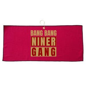 Bang Bang Niner Gang Football San Francisco Sports Large Microfiber Waffle Golf Towel