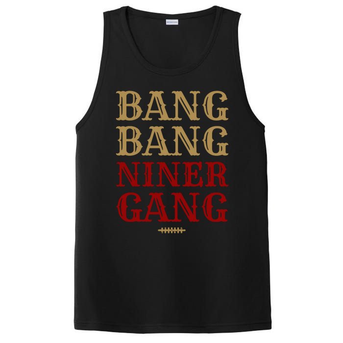 Bang Bang Niner Gang Football San Francisco Sports PosiCharge Competitor Tank