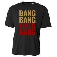 Bang Bang Niner Gang Football San Francisco Sports Cooling Performance Crew T-Shirt